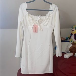 White dress very beautiful.